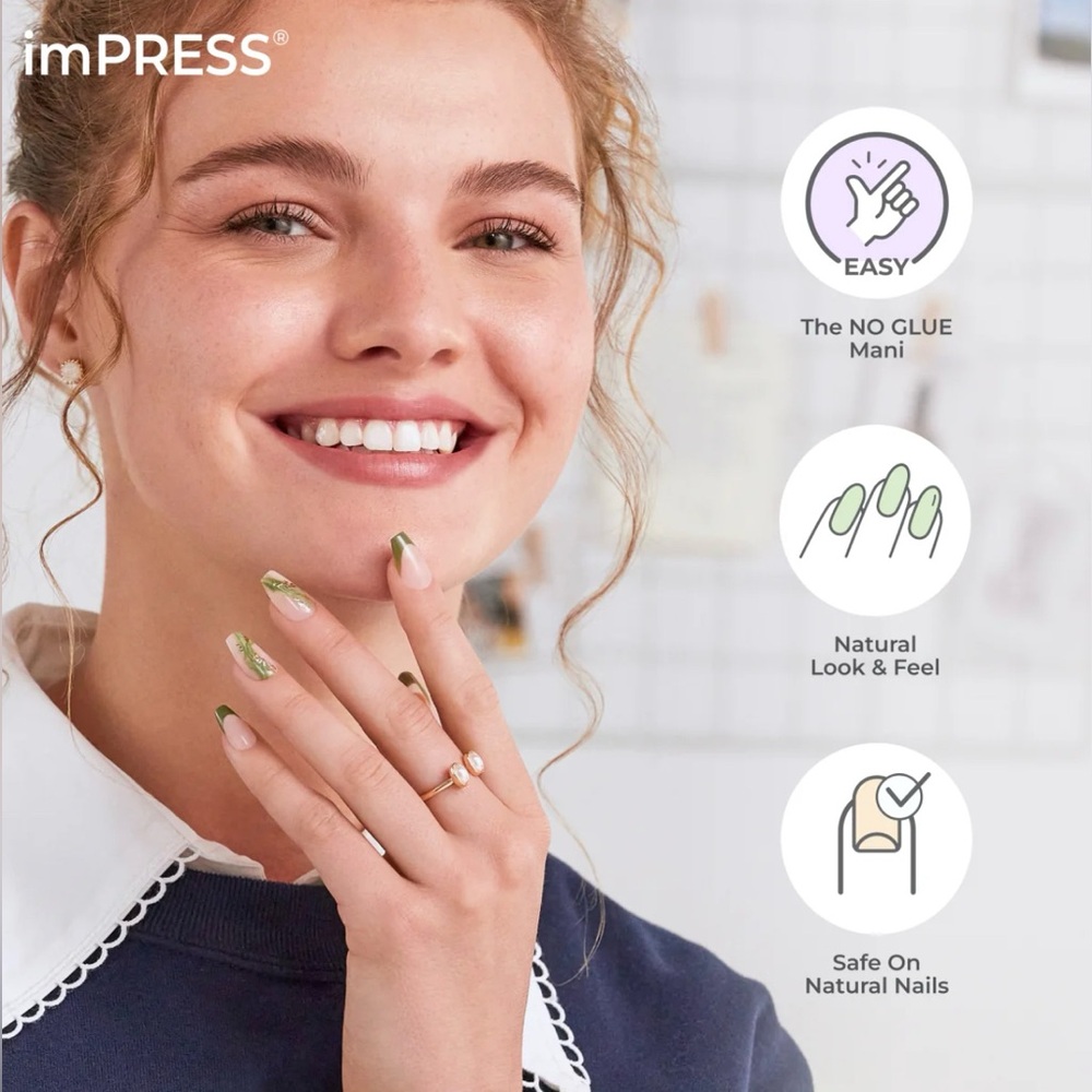 imPRESS Design Sports Game, Set, Match NIB Press on Nails Set of 30 - Picture 4 of 5